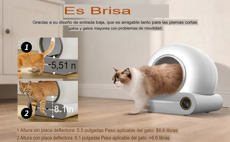 Arenero Inteligente Autolimpiable Ti Pro: Higiene Total y Control por App (65L)