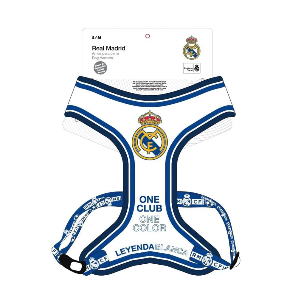Arnés Reversible Oficial Real Madrid CF - Edición Especial para Perros Pequeños