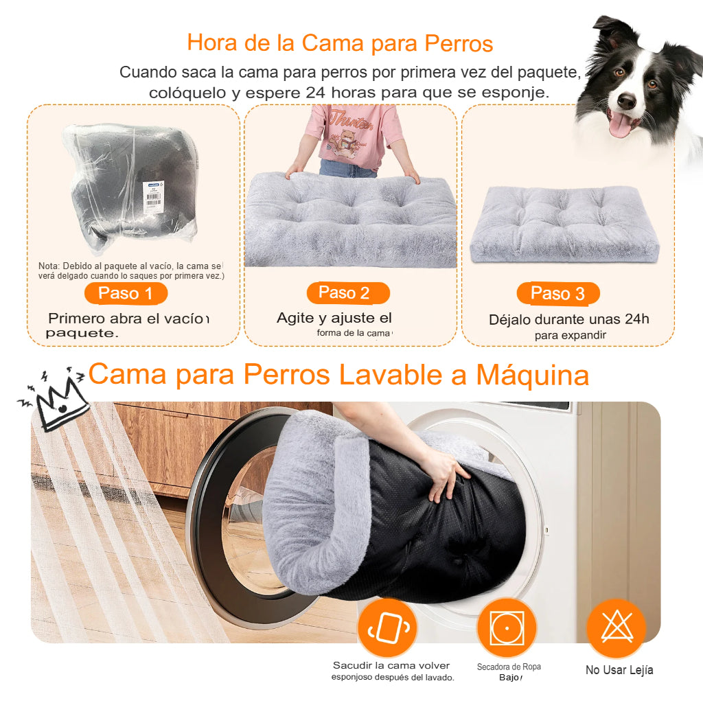 Cama Ortopédica Premium CloudSleep™ - Antiansiedad y Extra Suave